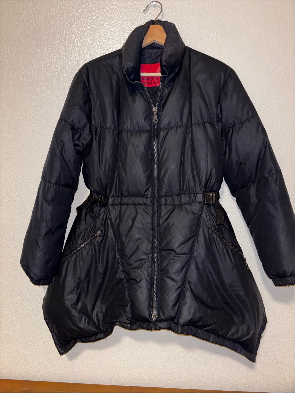 Rare MARITHE FRANCOIS GIRBAUD Puffer Black Jacket Size L Excellent Condition
